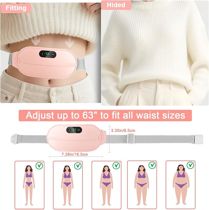 Ceinture Chauffante Menstruelle 2-en-1 – Chaleur & Massage